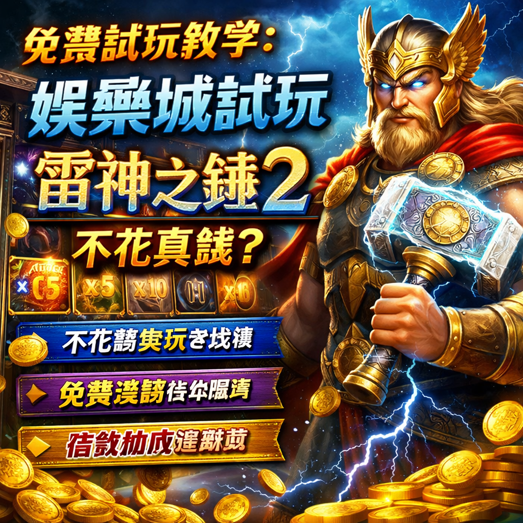 想體驗《雷神之錘2》的老虎機娛樂感,但又不想一開始就投入真錢博弈?其實現在多數線上娛樂城都提供免費試玩模式,讓玩家在不花錢的情況下,也能感受連消掉落、免費遊戲與倍數疊加帶來的爽快節奏。本篇將從娛樂體驗角度出發,帶你輕鬆了解如何在娛樂城中免費試玩《雷神之錘2》,單純享受遊戲樂趣,完全沒有壓力。